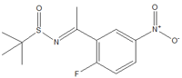 2-Propanesulfinamide, N-[1-(2-fluoro-5-nitrophenyl)ethylidene]-2-methyl-，[N(E)]-