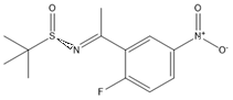 2-Propanesulfinamide,N-[1-(2-fluoro-5-nitrophenyl)ethylidene]-2-methyl-, [N(E),S(R)]-