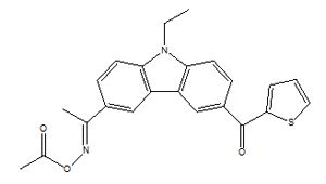 3-(1-乙酰氧基亚胺基)乙基-6-(2-噻吩甲酰基)-9-乙基咔唑